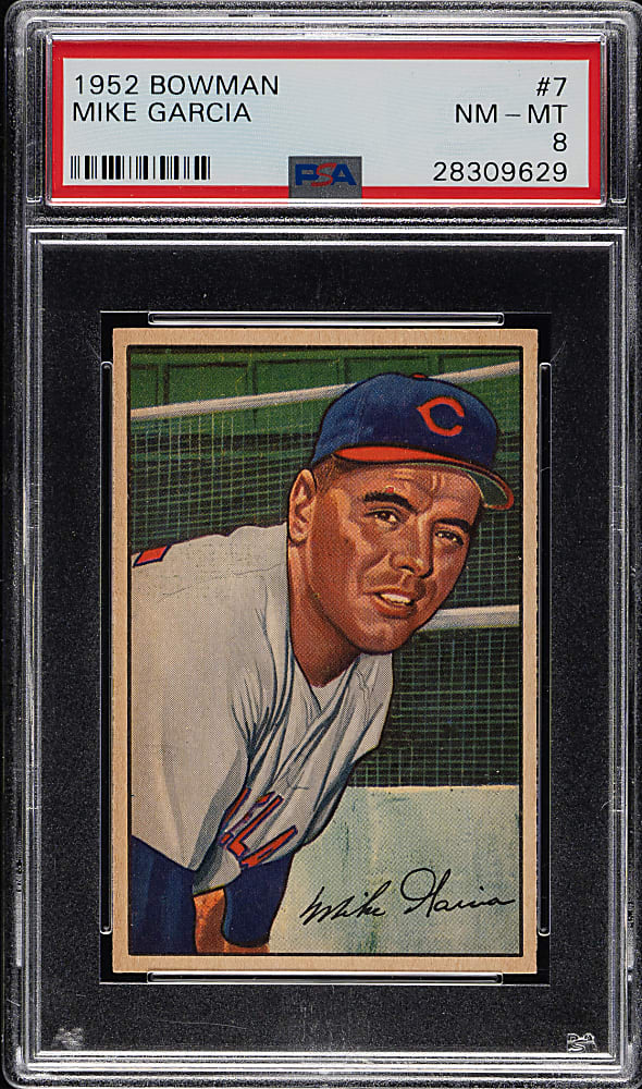 1952 Bowman #7 Mike Garcia PSA NM-MT 8