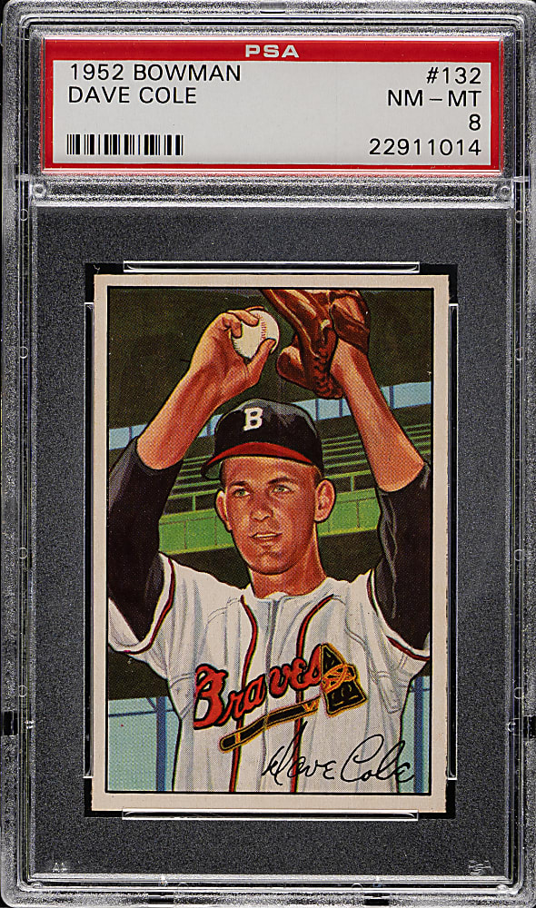 1952 Bowman #132 Dave Cole PSA NM-MT 8