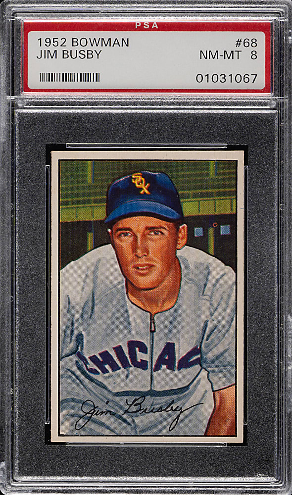 1952 Bowman #68 Jim Busby PSA NM-MT 8