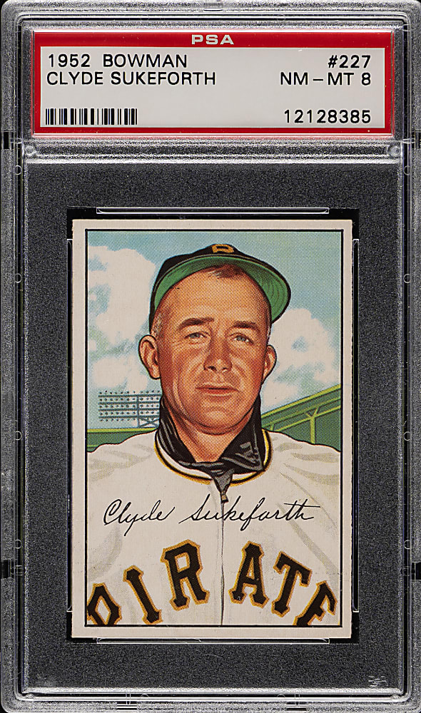 1952 Bowman #227 Clyde Sukeforth PSA NM-MT 8