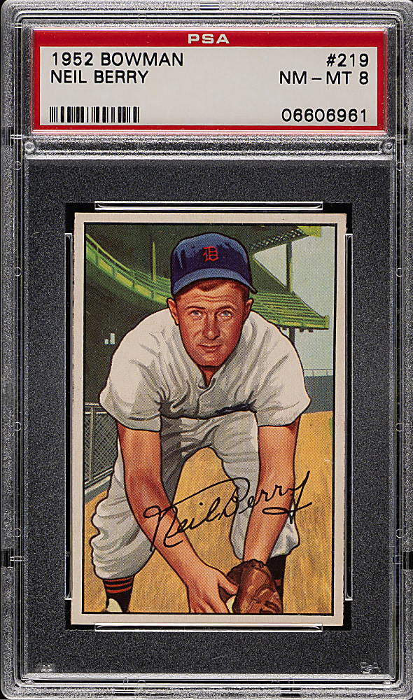 1952 Bowman #219 Neil Berry PSA NM-MT 8