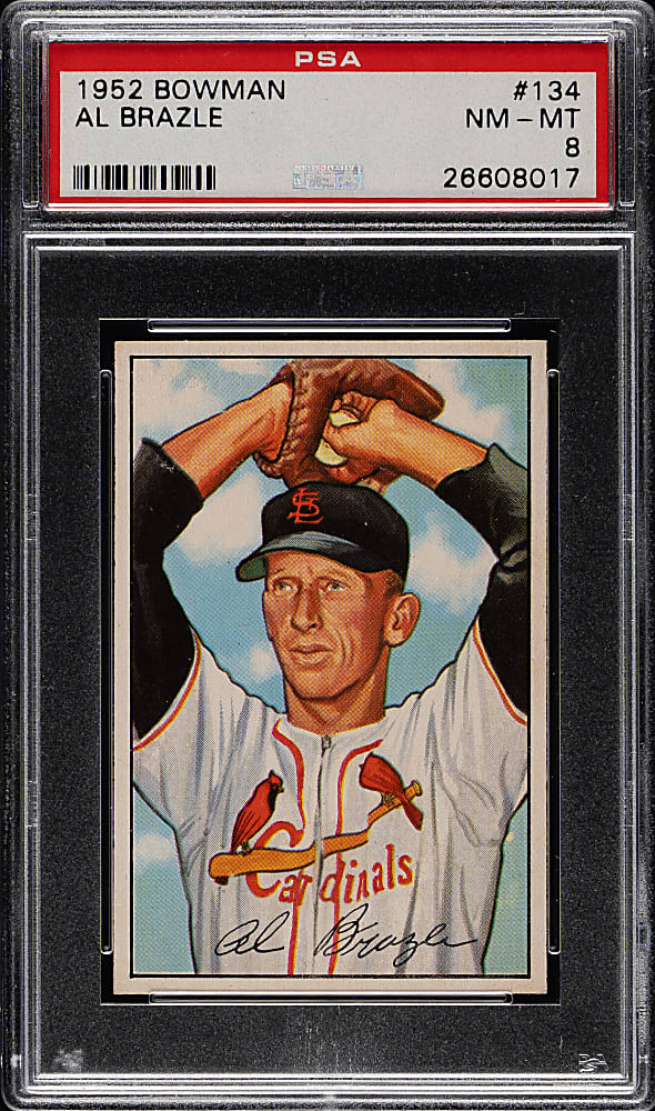 1952 Bowman #134 Al Brazle PSA NM-MT 8
