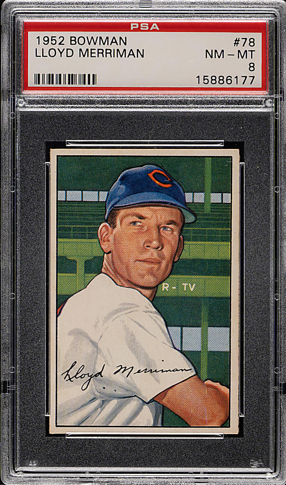 1952 Bowman #78 Lloyd Merriman PSA NM-MT 8