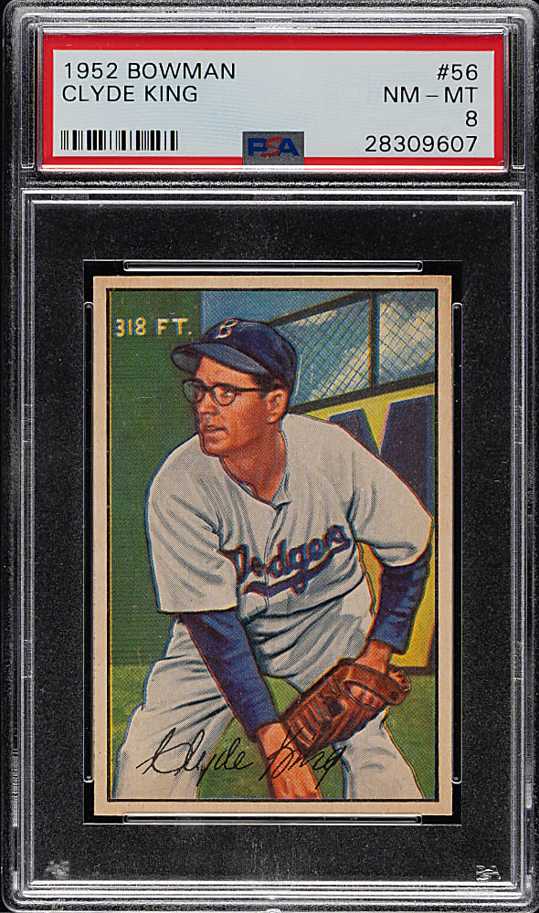 1952 Bowman #56 Clyde King PSA NM-MT 8