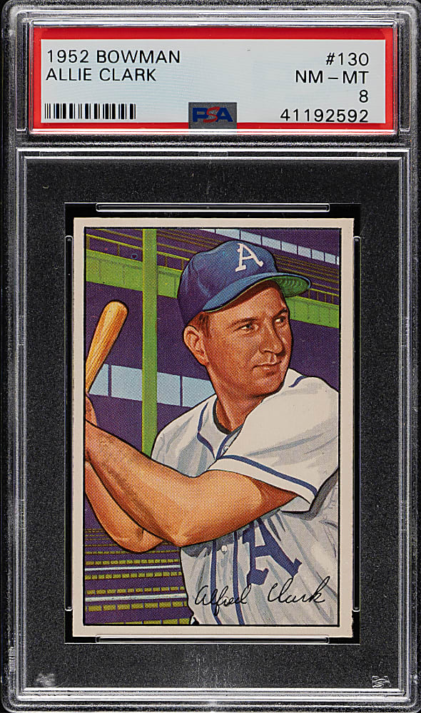 1952 Bowman #130 Allie Clark PSA NM-MT 8