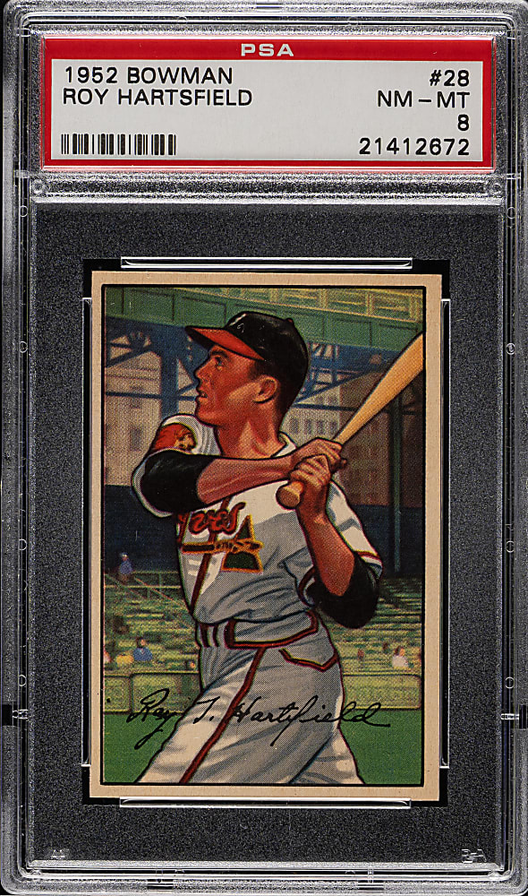 1952 Bowman #28 Roy Hartsfield PSA NM-MT 8