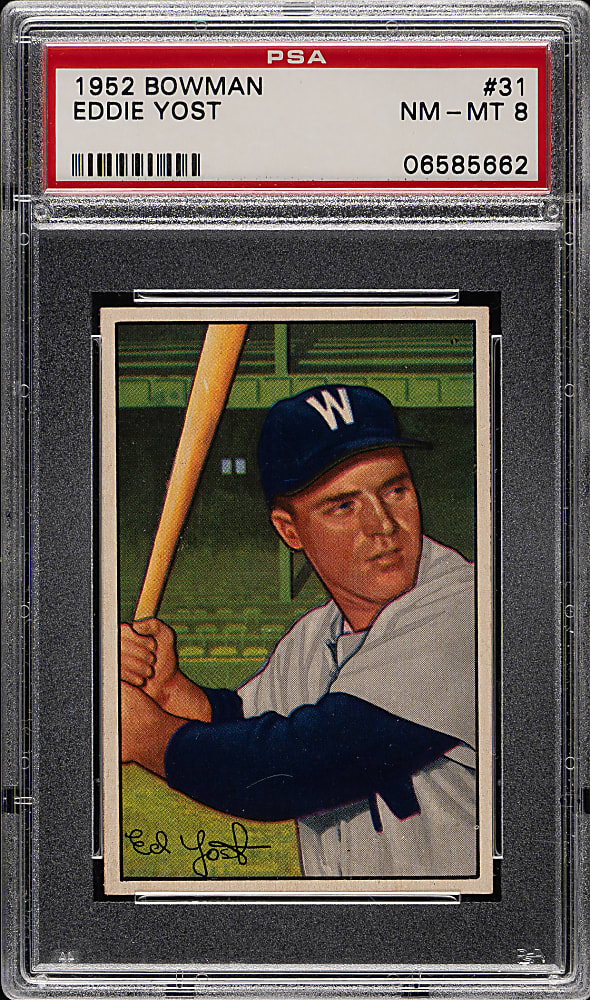 1952 Bowman #31 Eddie Yost PSA NM-MT 8