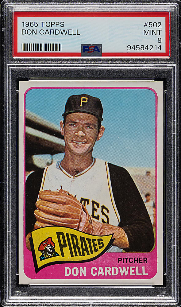 1965 Topps #502 Don Cardwell PSA MINT 9