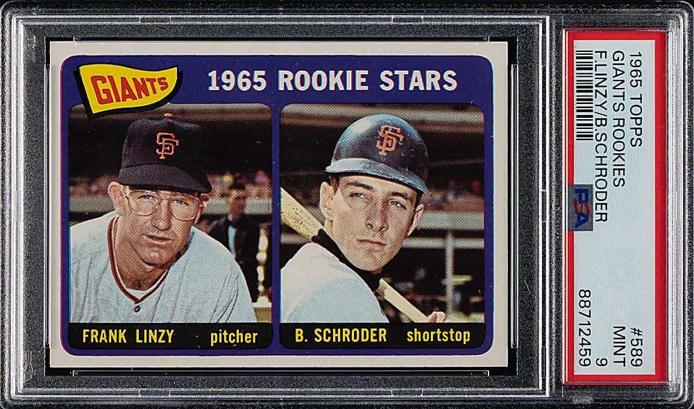 1965 Topps #589 Linzy/Schroder PSA MINT 9