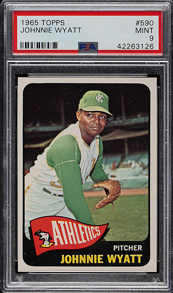 1965 Topps #590 Johnnie Wyatt PSA MINT 9