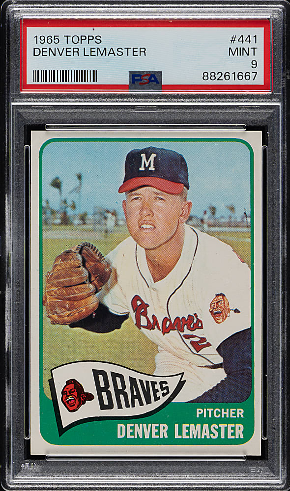 1965 Topps #441 Denver Lemaster PSA MINT 9
