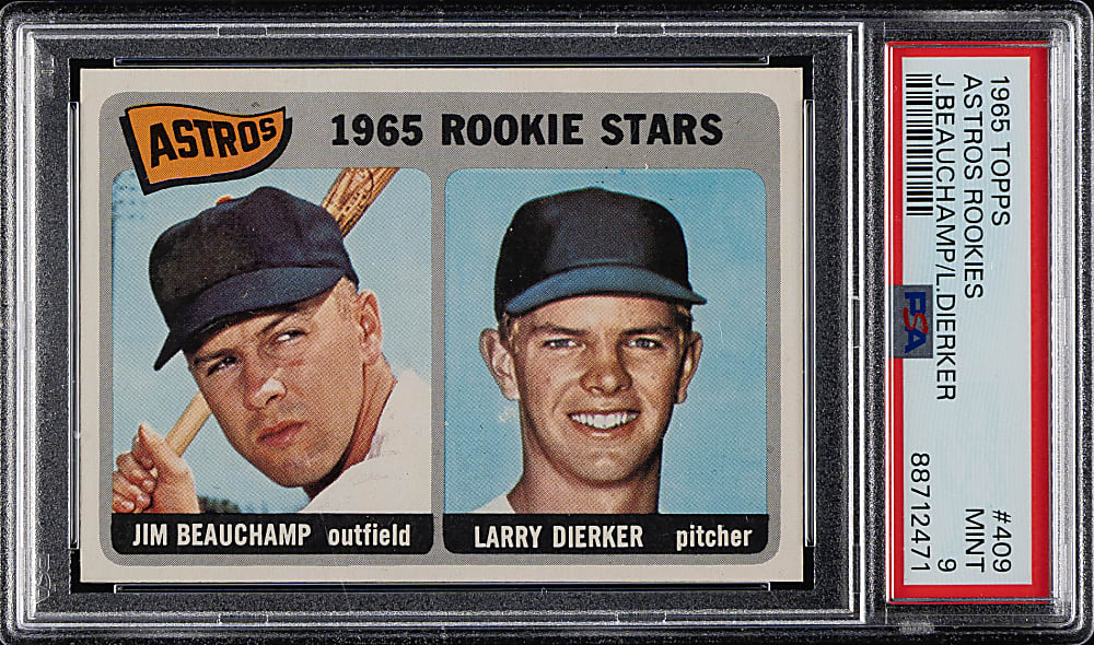 1965 Topps #409 Beauchamp/Dierker PSA MINT 9