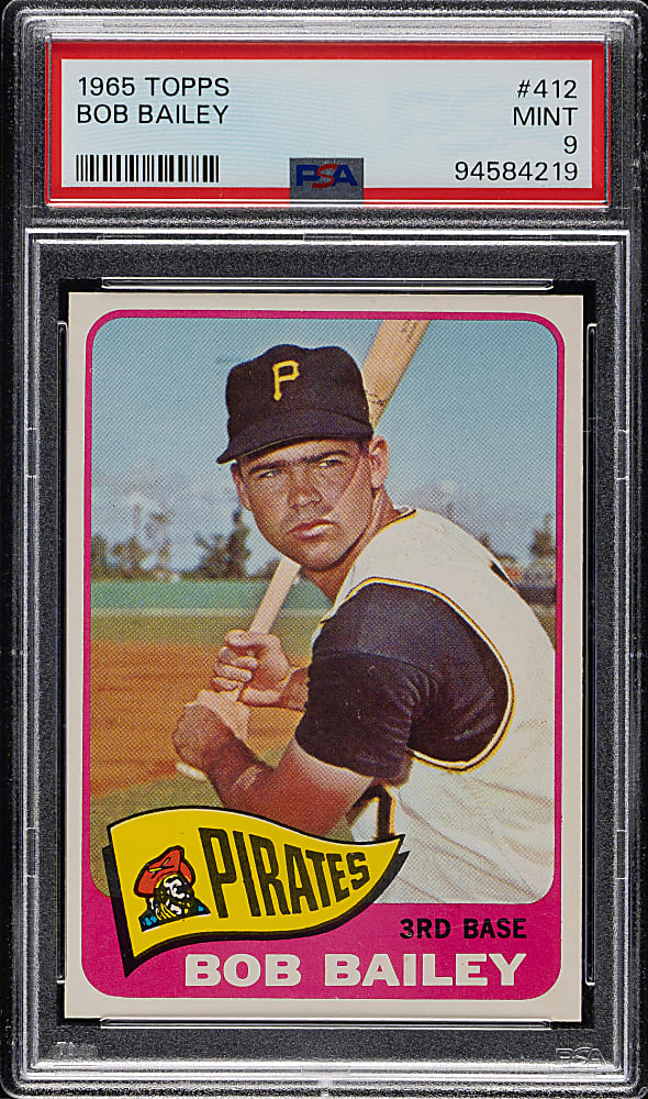 1965 Topps #412 Bob Bailey PSA MINT 9
