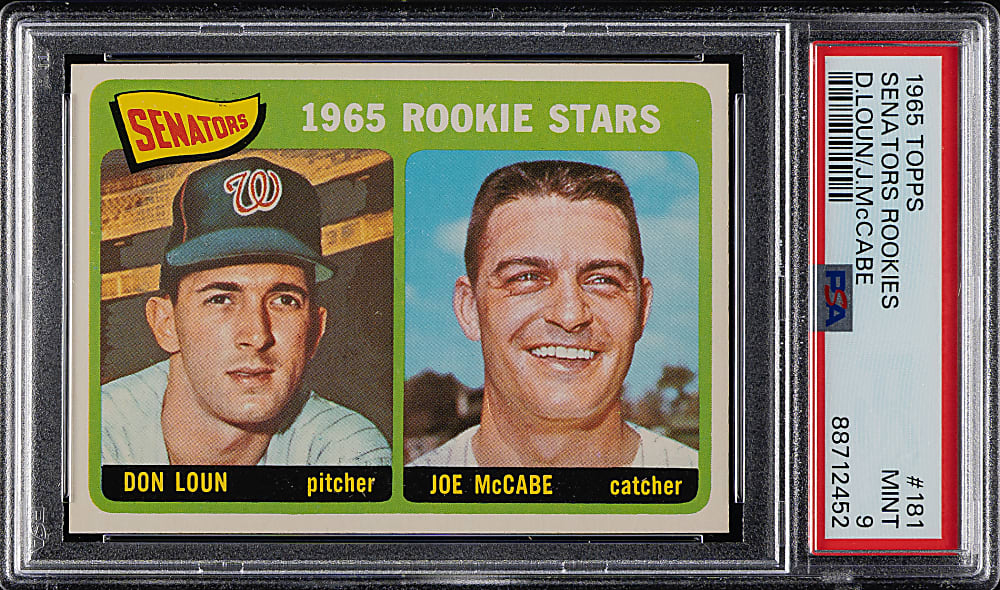 1965 Topps #181 Loun/McCabe PSA MINT 9