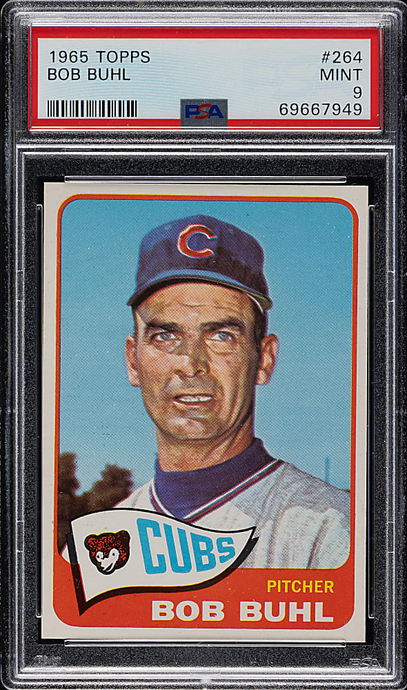 1965 Topps #264 Bob Buhl PSA MINT 9