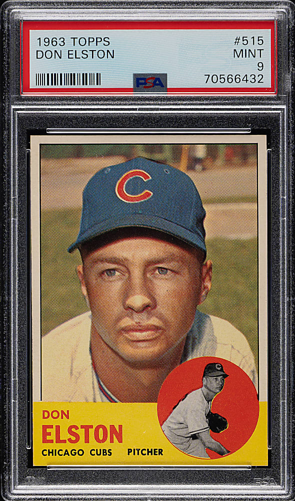 1963 Topps #515 Don Elston PSA MINT 9