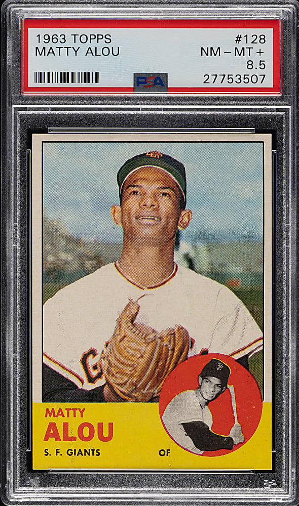 1963 Topps #128 Matty Alou PSA NM-MT+ 8.5