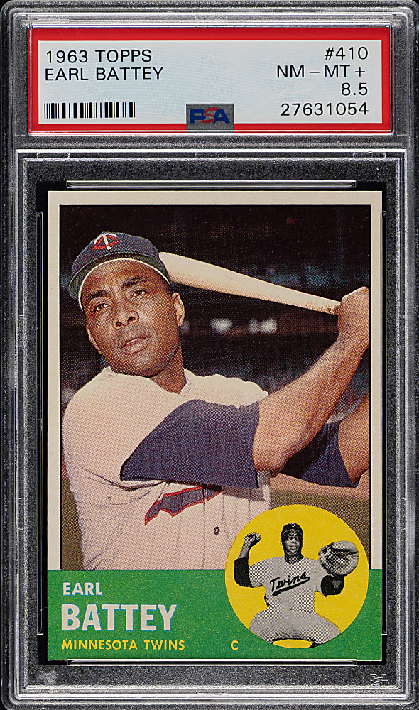 1963 Topps #410 Earl Battey PSA NM-MT+ 8.5