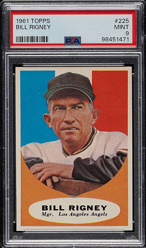 1961 Topps #225 Bill Rigney PSA MINT 9