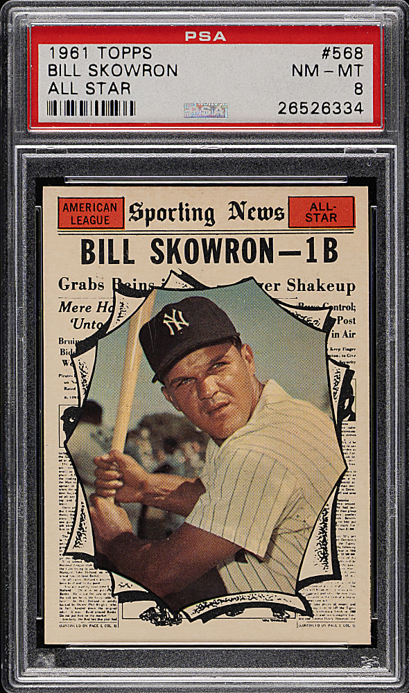 1961 Topps #568 Bill Skowron All-Star PSA NM-MT 8