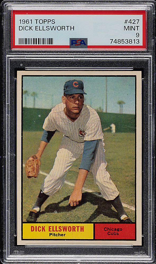 1961 Topps #427 Dick Ellsworth PSA MINT 9