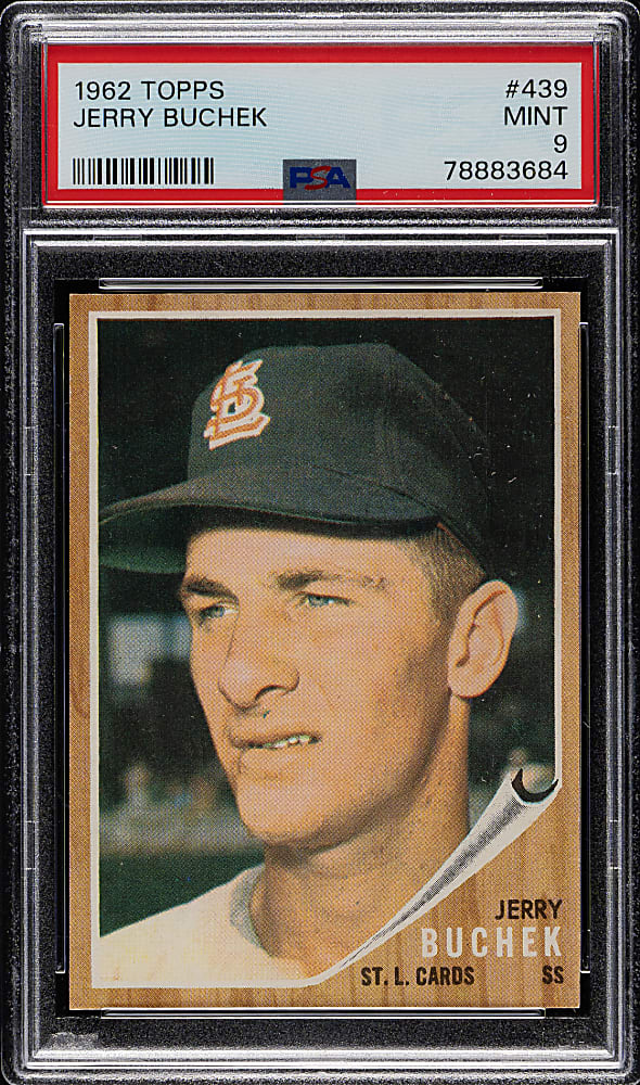 1962 Topps #439 Jerry Buchek PSA MINT 9