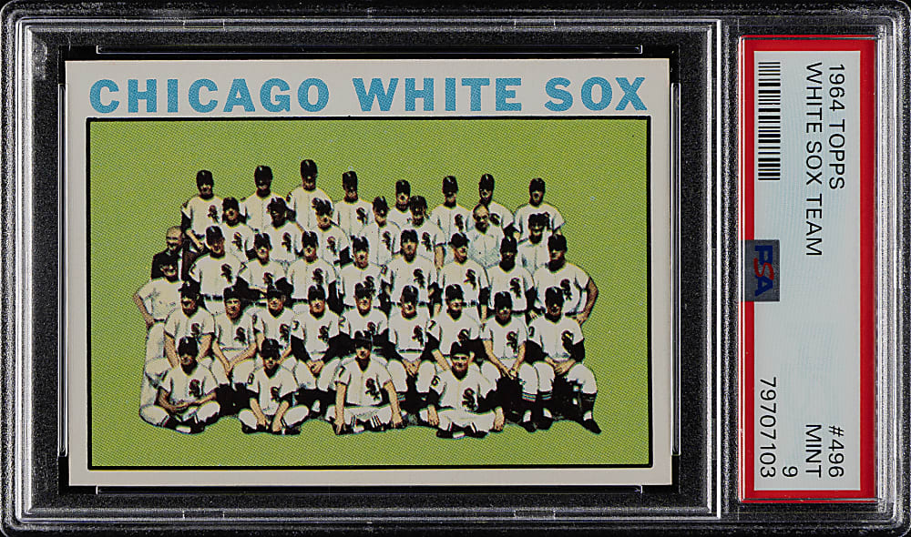1964 Topps #496 Chicago White Sox Team Card PSA MINT 9