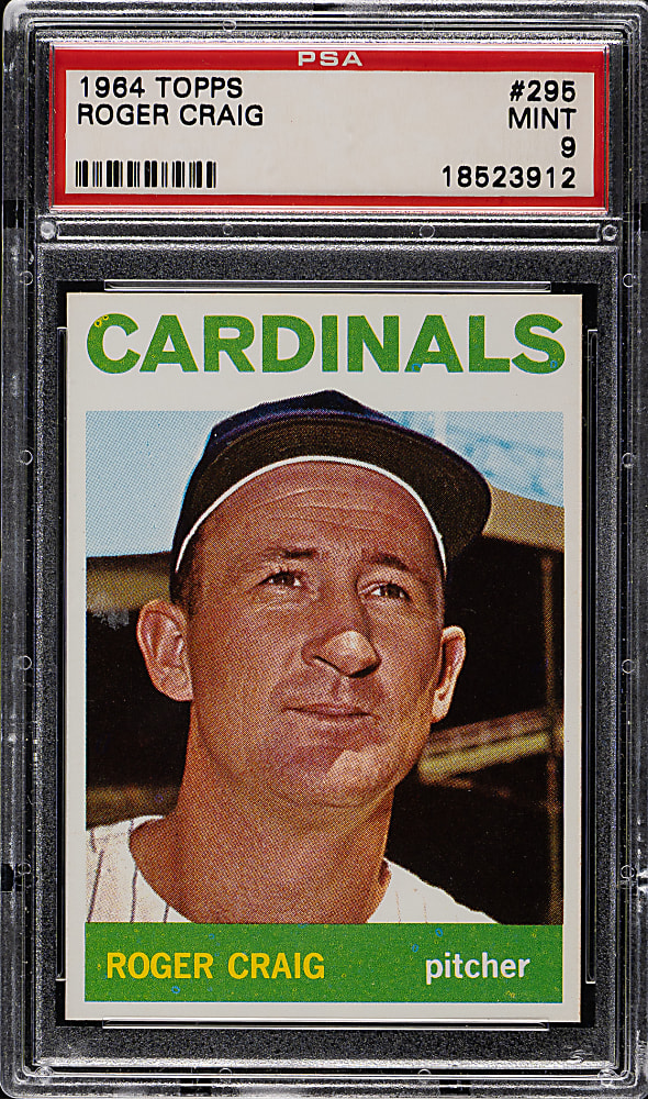 1964 Topps #295 Roger Craig PSA MINT 9