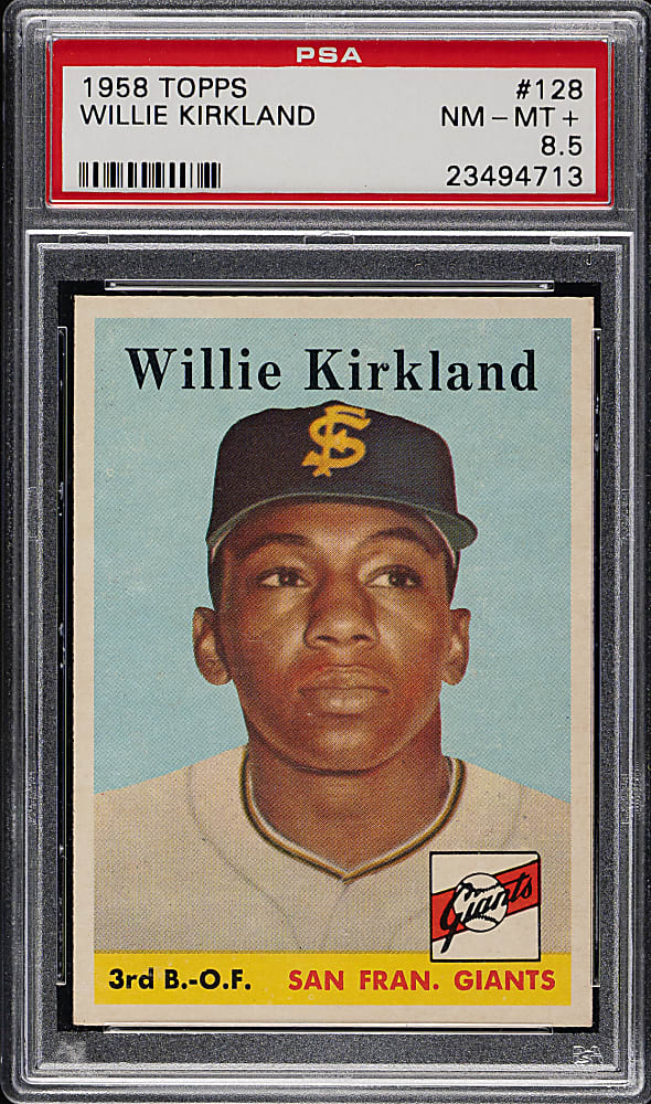 1958 Topps #128 Willie Kirkland PSA NM-MT+ 8.5