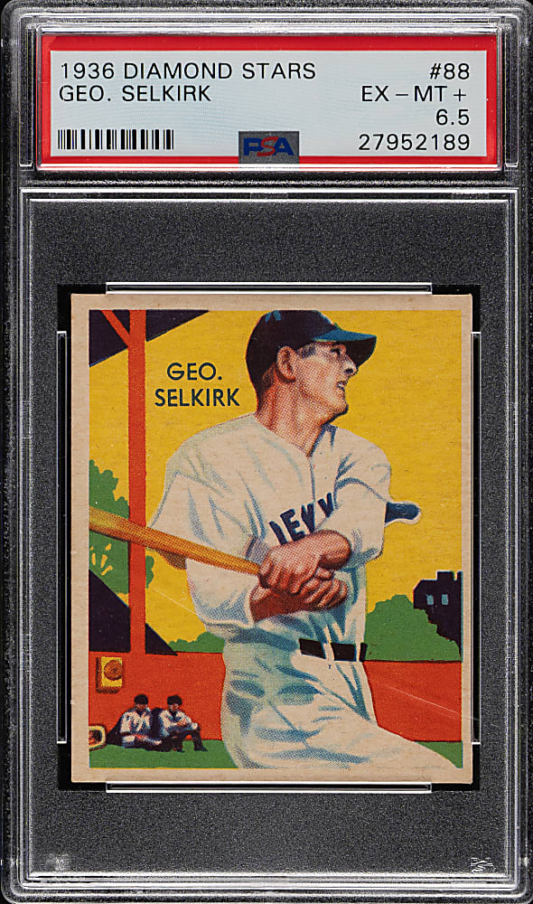 1934-1936 R327 Diamond Stars #88 George Selkirk PSA EX-MT+ 6.5