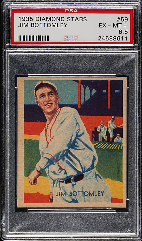 1934-1936 R327 Diamond Stars #59 Jim Bottomley PSA EX-MT+ 6.5