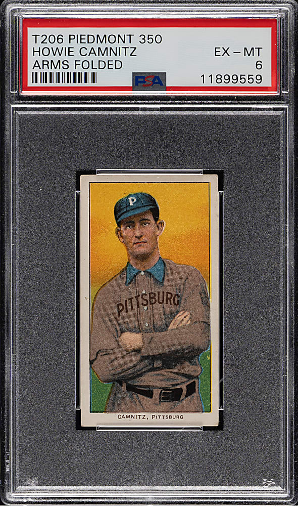 1909-1911 T206 White Border Howie Camnitz Arms Folded PSA EX-MT 6