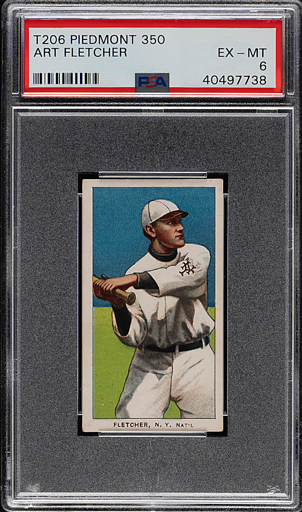 1909-1911 T206 White Border Art Fletcher PSA EX-MT 6