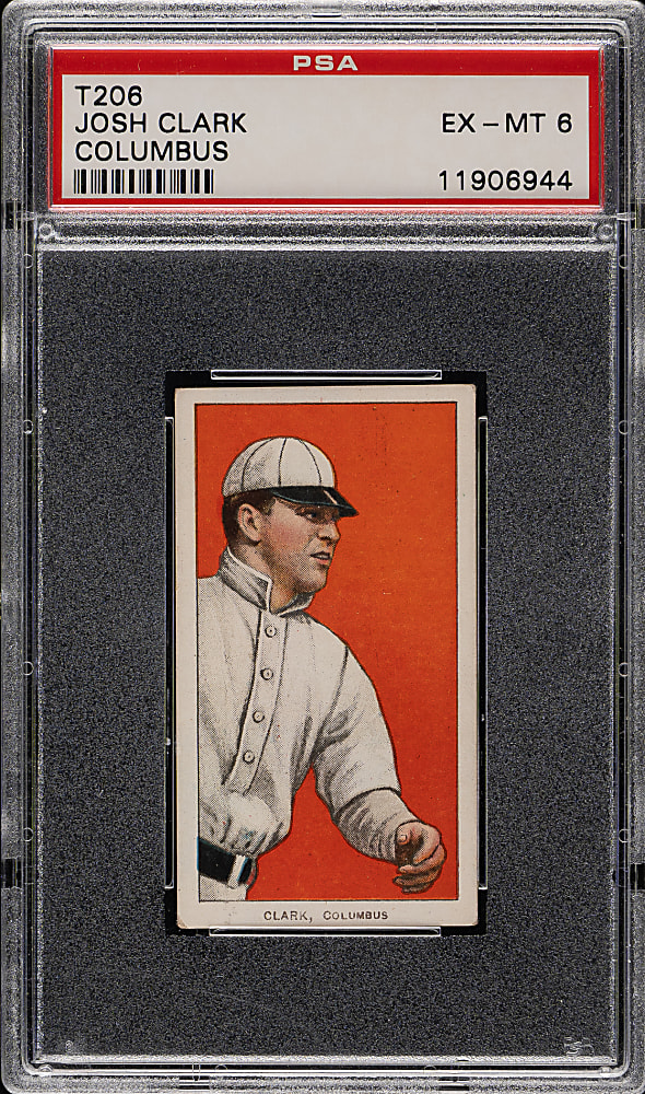 1909-1911 T206 White Border Josh Clark PSA EX-MT 6