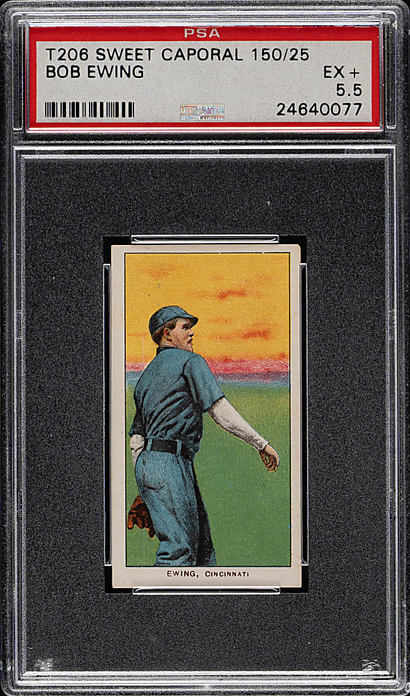 1909-1911 T206 White Border Bob Ewing PSA EX+ 5.5