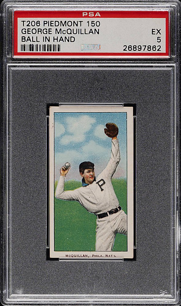 1909-1911 T206 White Border George McQuillan Ball in Hand PSA EX 5