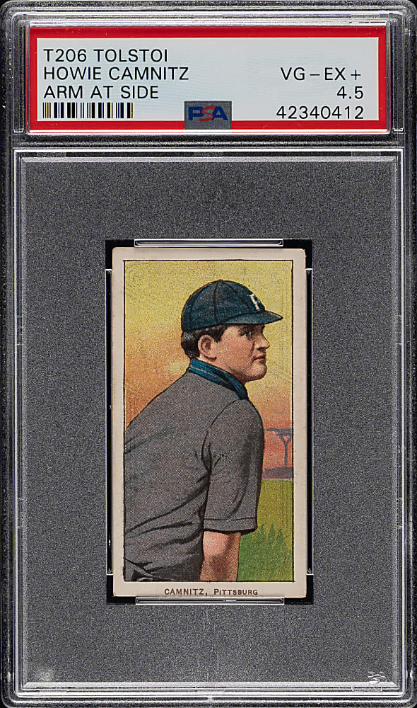 1909-1911 T206 White Border Howie Camnitz Arm At Side PSA VG-EX+ 4.5 - Tolstoi Back