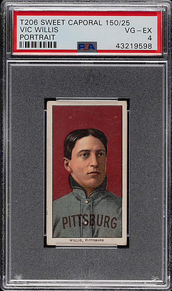 1909-1911 T206 White Border Vic Willis Portrait PSA VG-EX 4