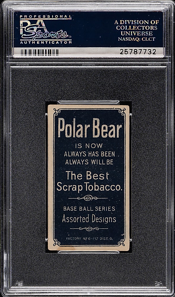 1909-1911 T206 White Border Joe Lake St. Louis, No Ball in Hand PSA VG-EX 4 - Polar Bear Back