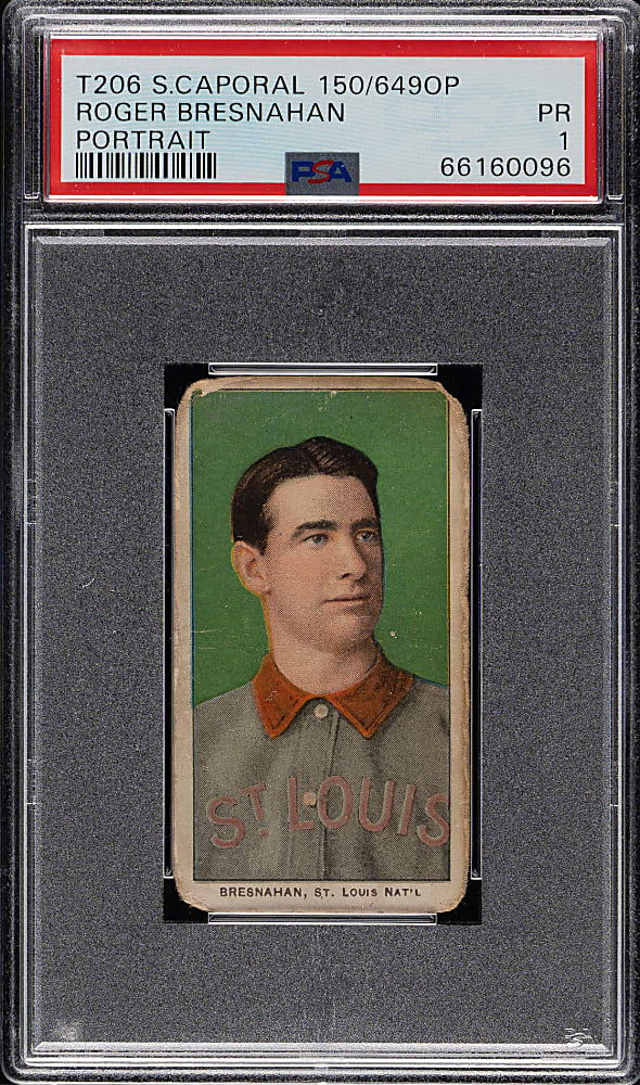 1909-1911 T206 White Border Roger Bresnahan Portrait PSA POOR 1