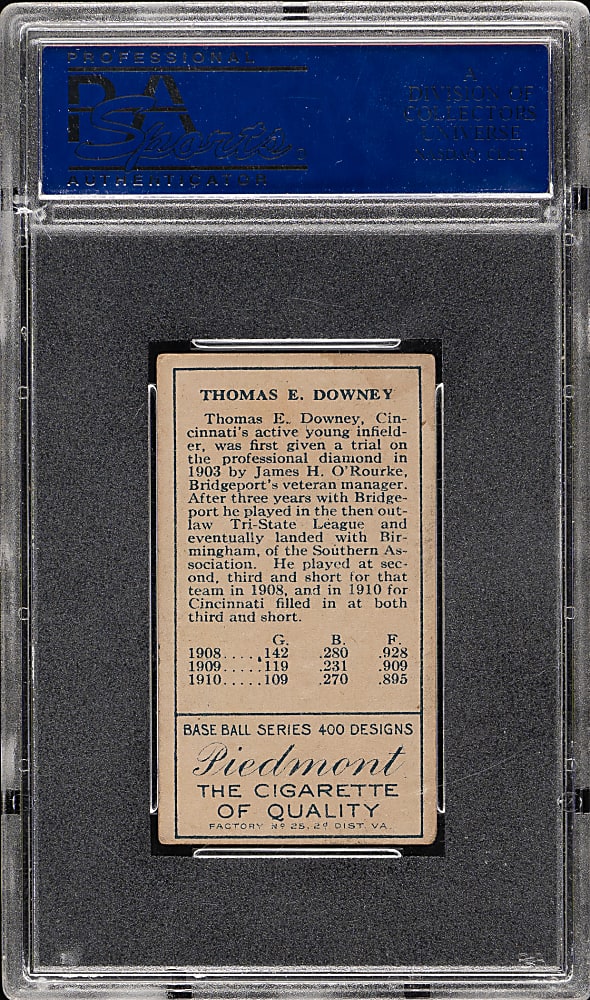 1911 T205 Gold Border Thomas Downey PSA VG-EX 4