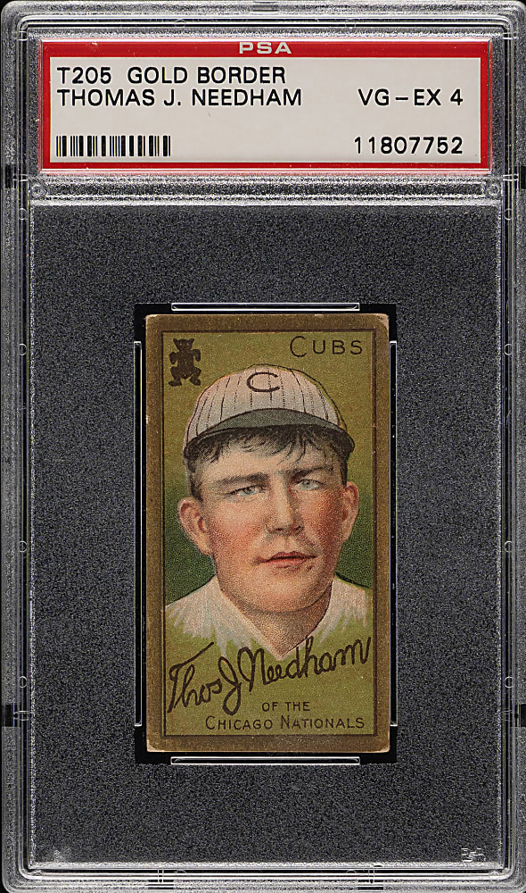 1911 T205 Gold Border Thomas Needham PSA VG-EX 4