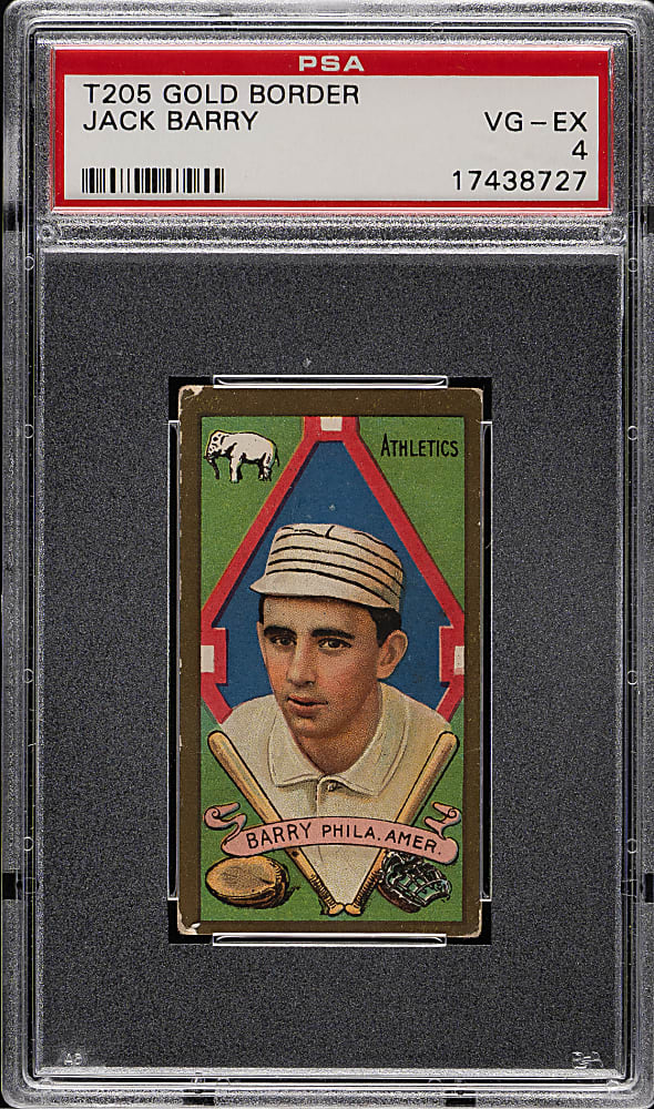 1911 T205 Gold Border Jack Barry PSA VG-EX 4