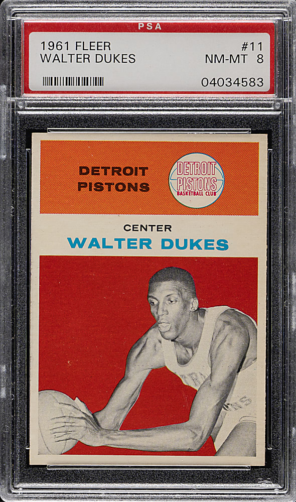 1961-1962 Fleer Basketball #11 Walter Dukes PSA NM-MT 8