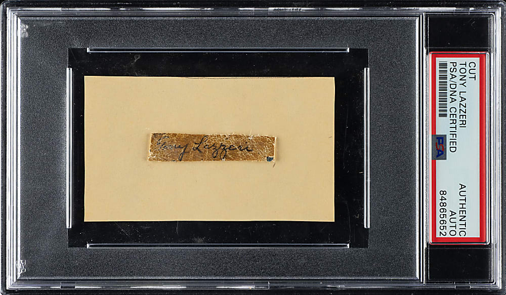 Tony Lazzeri Cut Signature - PSA/DNA