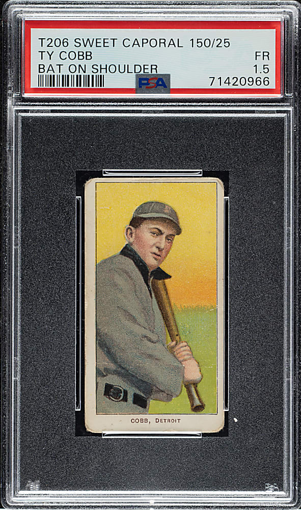 1909-1911 T206 White Border Ty Cobb Bat On Shoulder PSA FAIR 1.5