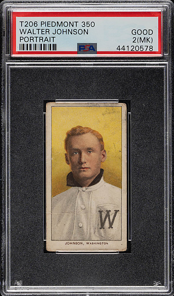 1909-1911 T206 White Border Walter Johnson Portrait PSA GOOD 2 (MK)