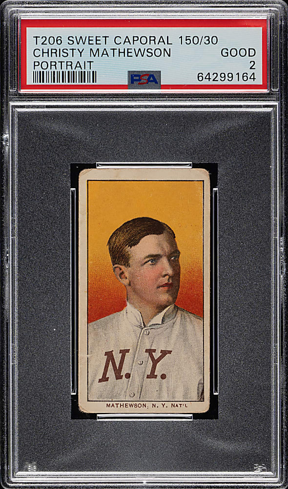 1909-1911 T206 White Border Christy Mathewson Portrait PSA GOOD 2