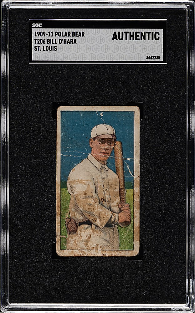 1909-1911 T206 White Border Bill O'Hara St. Louis Variation SGC Authentic