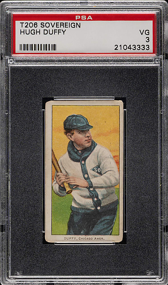 1909-1911 T206 White Border Hugh Duffy PSA VG 3 - Sovereign 460 Back